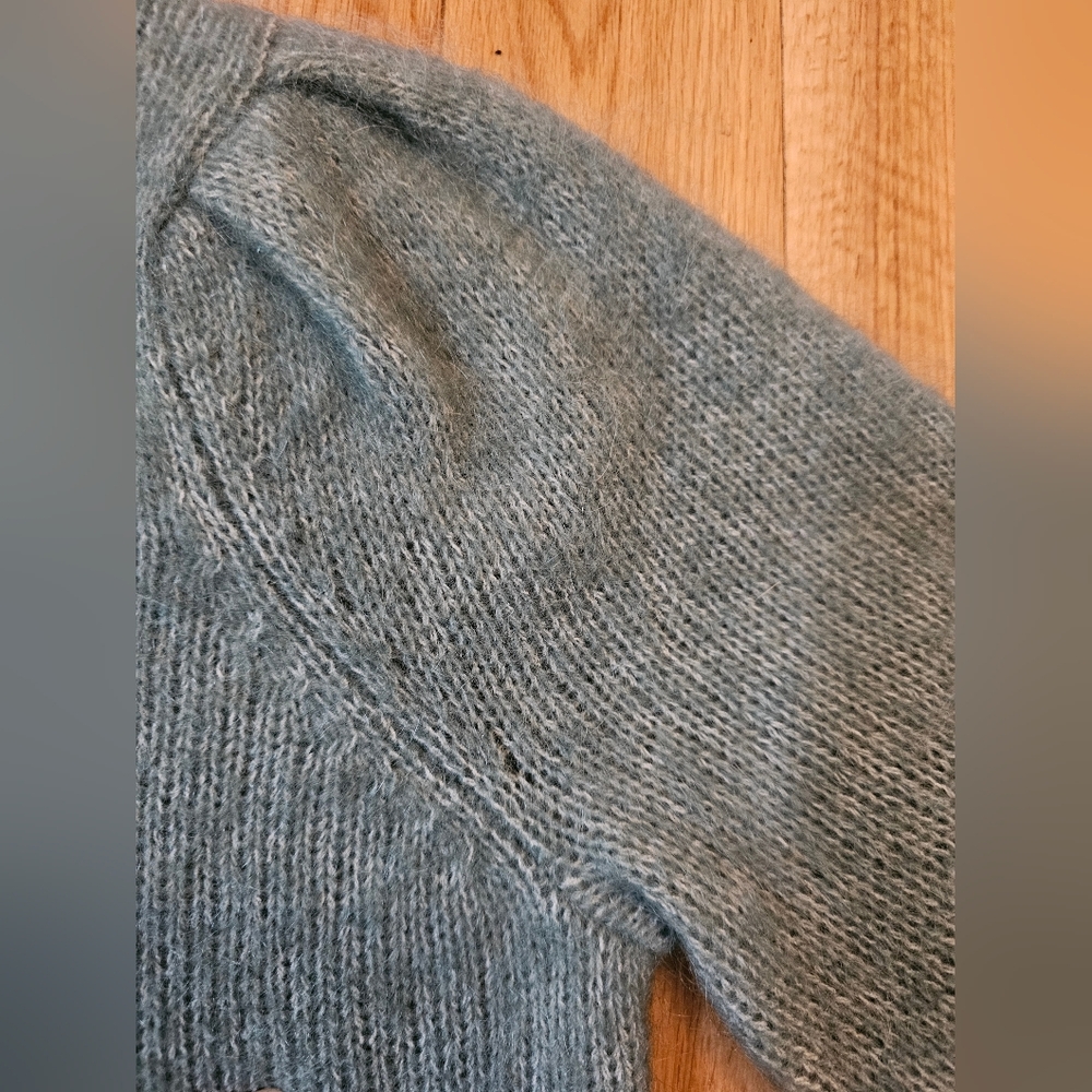 Sezane Gorgeous Green Women's Mohair Blend Cardigan Size XS fits S to M - Picture 8 of 8